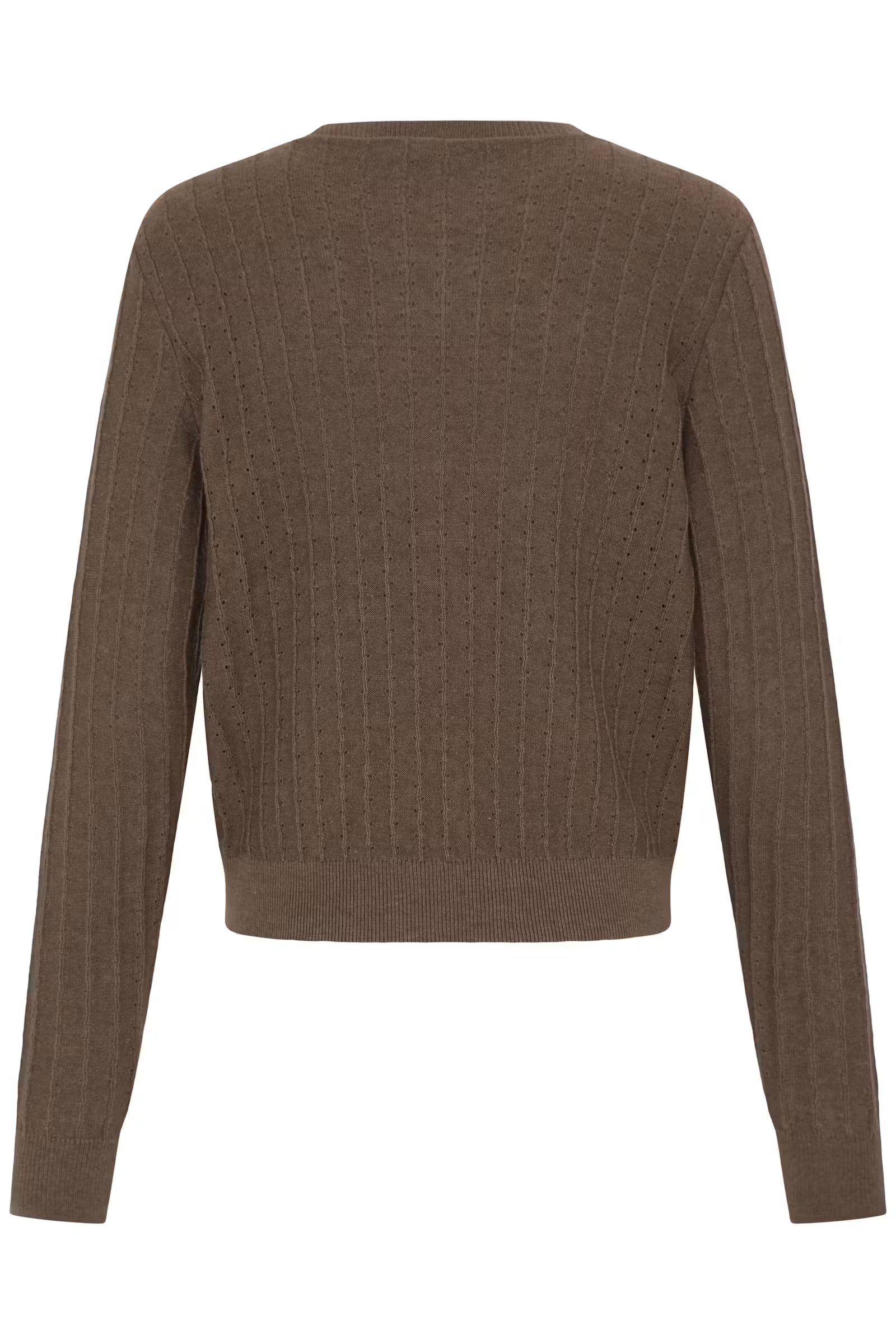 Fransa Cotton pointelle knit sweater 20618013