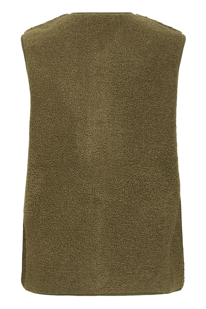 Byoung Teddy Gilet with pockets in Avocado green 20819465 Green