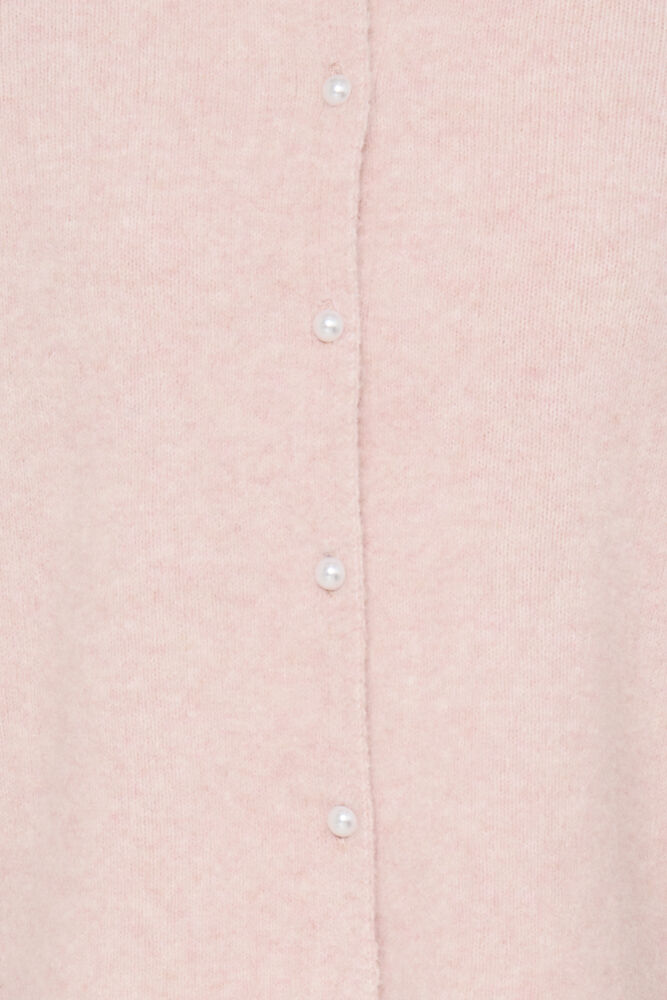 Fransa Ellen Soft Pink Cardigan with embroidery sleeve detail