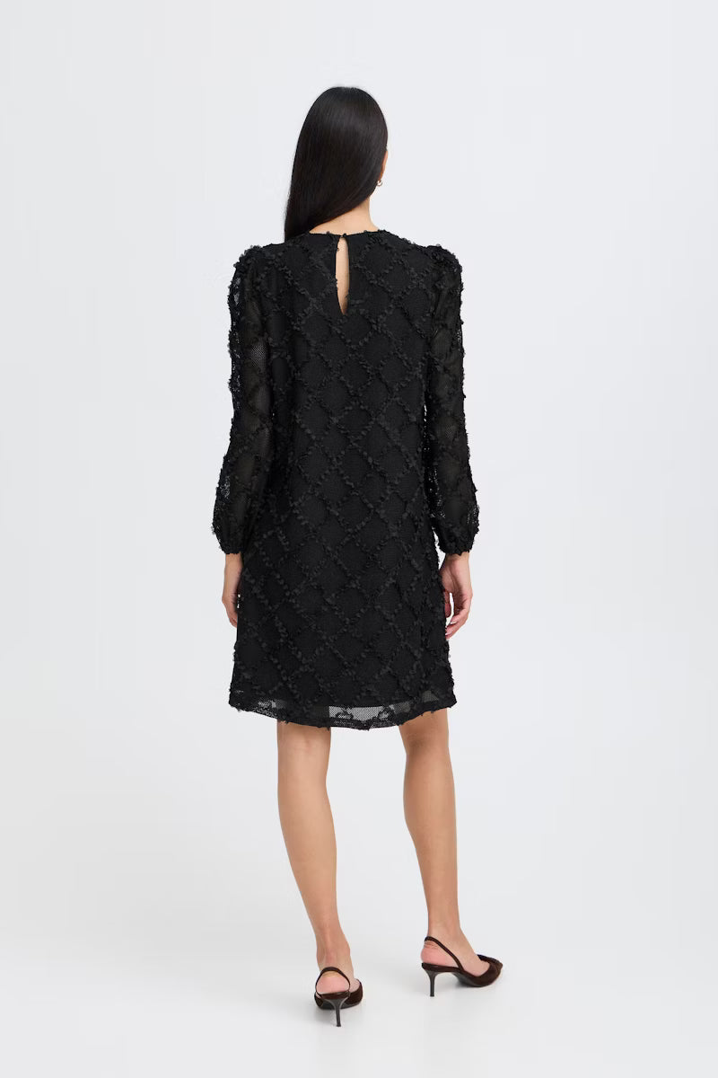 Byoung Black V neck Textured dress