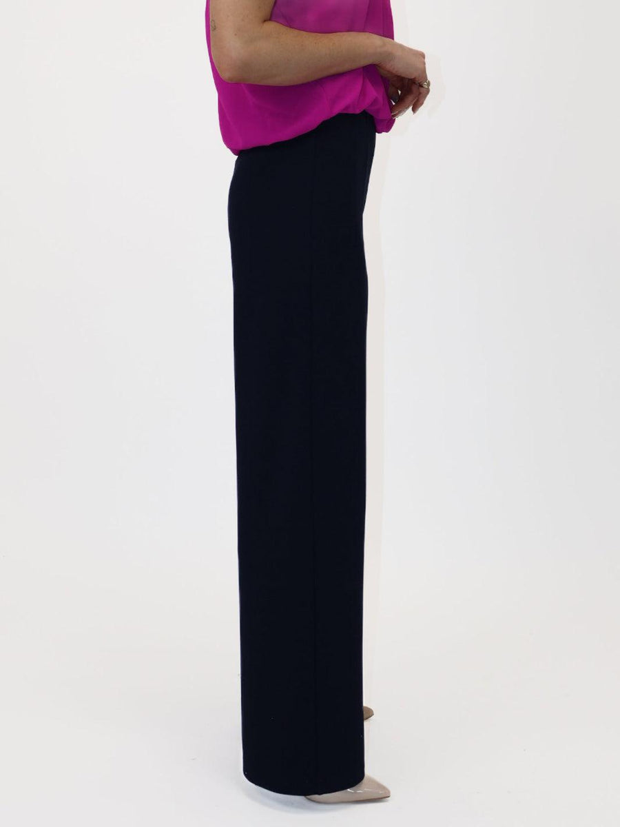Kate And Pippa Lulu Straight leg Stretch Trousers . Sand Navy Black