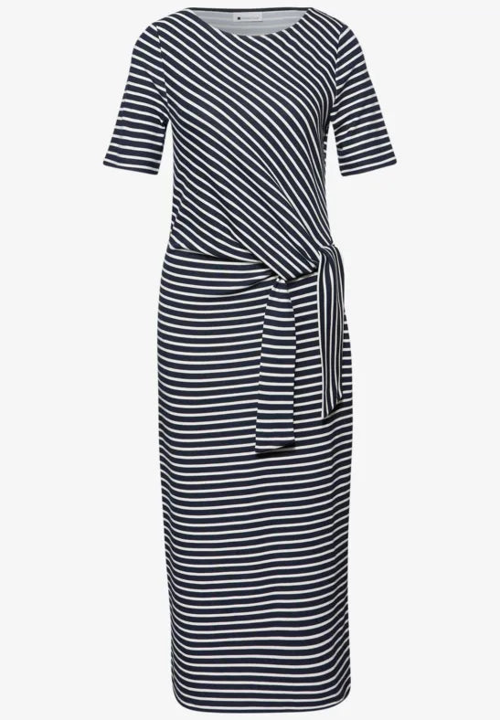 Street One Jersey Midi dress with side tie detail 144801