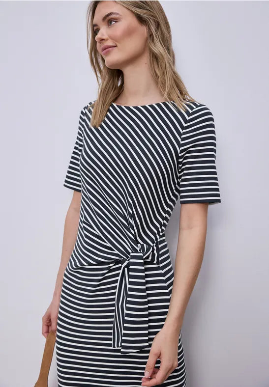 Street One Jersey Midi dress with side tie detail 144801