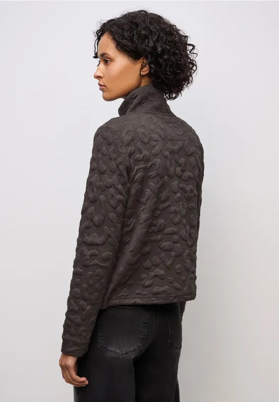 Street One Soft Jacquard Jacket in Deep Roast Brown 212820