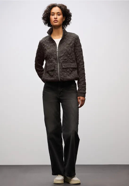 Street One Soft Jacquard Jacket in Deep Roast Brown 212820