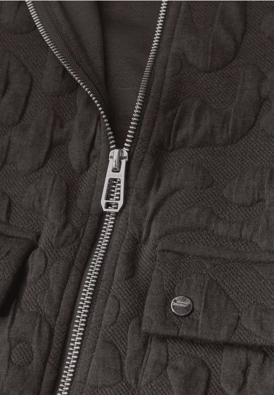 Street One Soft Jacquard Jacket in Deep Roast Brown 212820