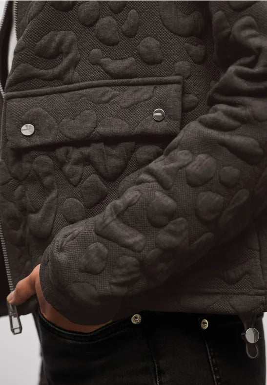 Street One Soft Jacquard Jacket in Deep Roast Brown 212820