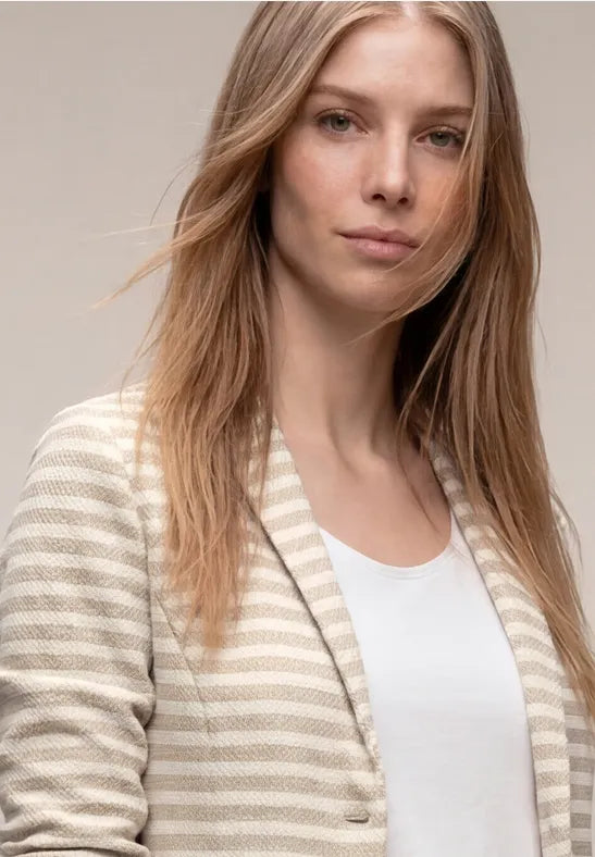Street One Soft Blazer in Sand Stripe 213023