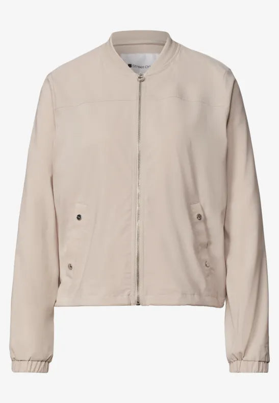 Street One light weight jacket with Zip in Sand 213099 Sand