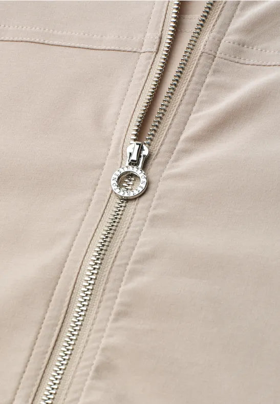Street One light weight jacket with Zip in Sand 213099 Sand