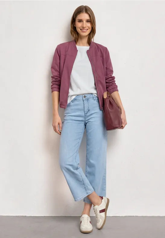 Street One Light Weight Jacket with zip Grape 213099