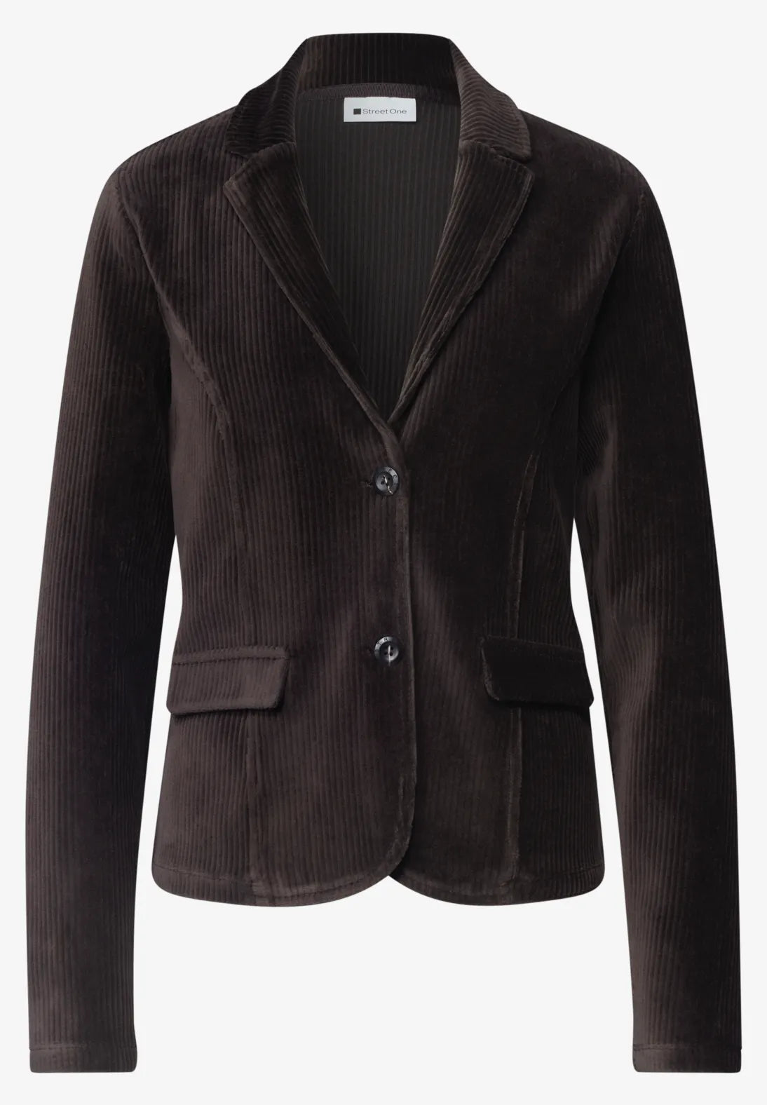 Street One Corduroy blazer with lapel collar and buttons 213164