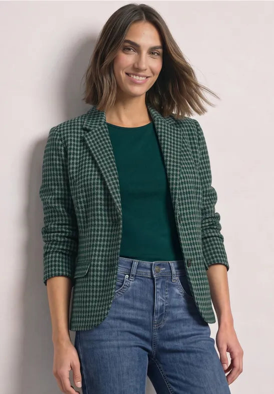 Street One Basic blazer with lapel collar and pattern 213215
