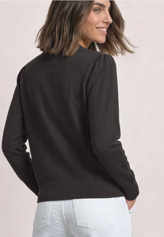 Street One Fine Knit Turtle neck Jumper with Scalloped edge 304154