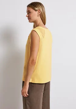 Street One Sleeveless top with Mesh shoulder detail 323559