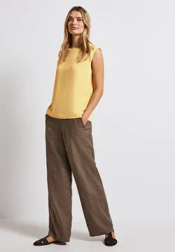 Street One Sleeveless top with Mesh shoulder detail 323559
