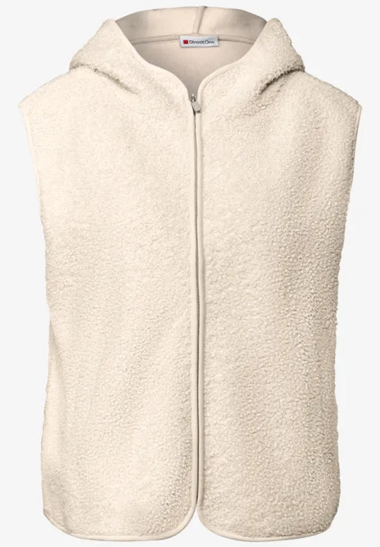 Street One Teddy Vest with hood 323900