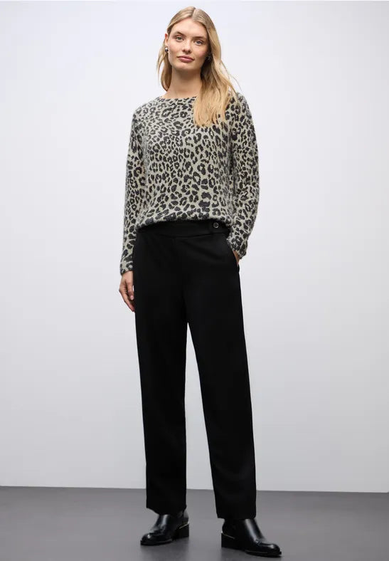 Cecil fluffy Leopard Print knit 324285