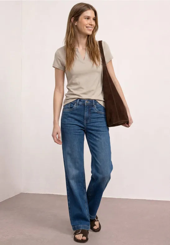Street One Super soft Split neck top 325248
