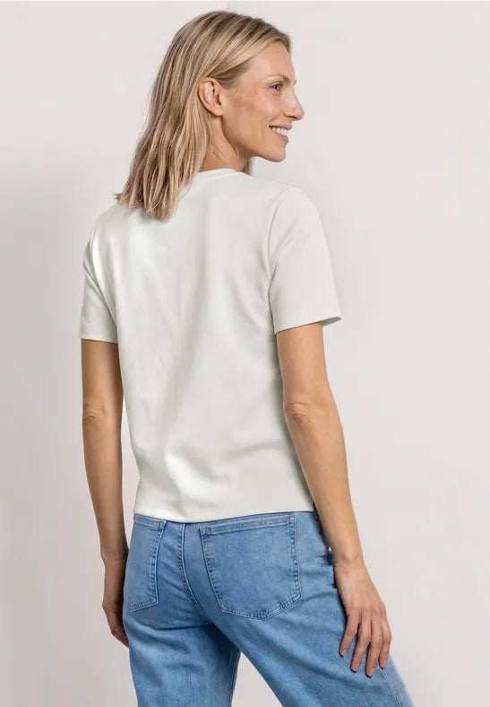 Street One Jersey Top with Chest Pocket Detail | Short Sleeve | 325603