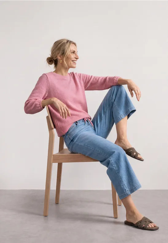 Street One Knit-Look Top with Drawstring Hem | 3/4 Sleeve | 325612