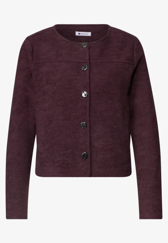 Street One Long-sleeved jacket with round neck and buttons 325850