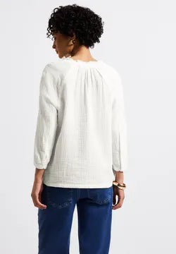 Street One pure cotton muslin blouse 345736 White