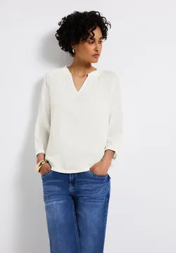 Street One pure cotton muslin blouse 345736 White