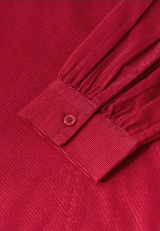 Street One Fine cord shirt in Racing Red 346089