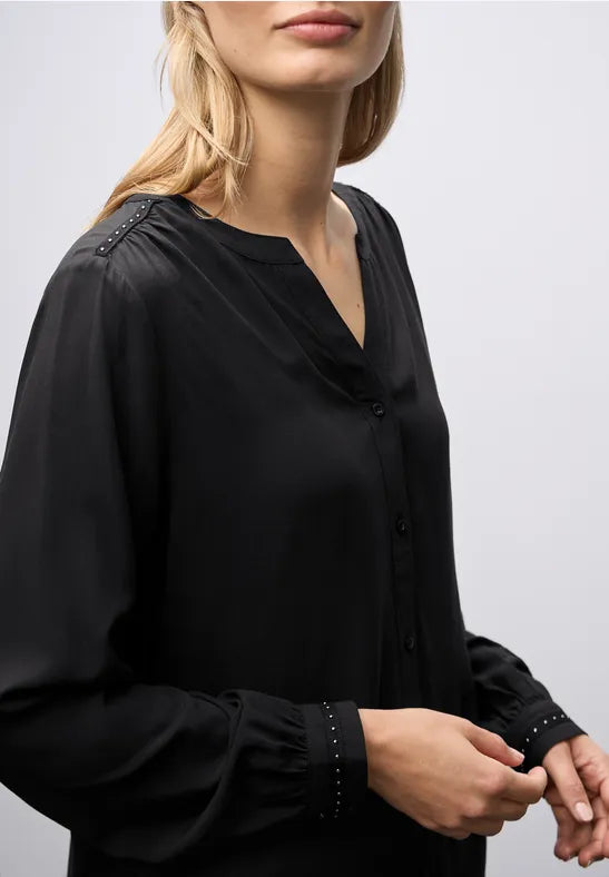 Cecil v neck shirt with Stud detail 346158