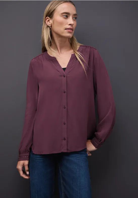 Cecil v neck shirt with Stud detail 346158
