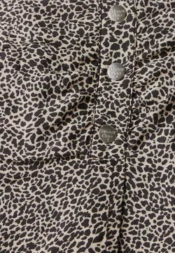 Street One minimal Leopard print faux wrap skirt 361724