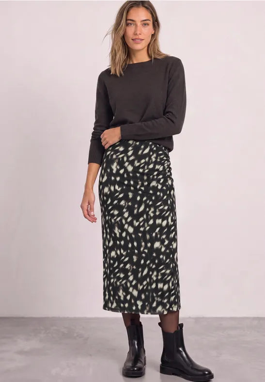 Street One Mesh midi skirt with ruching 362056