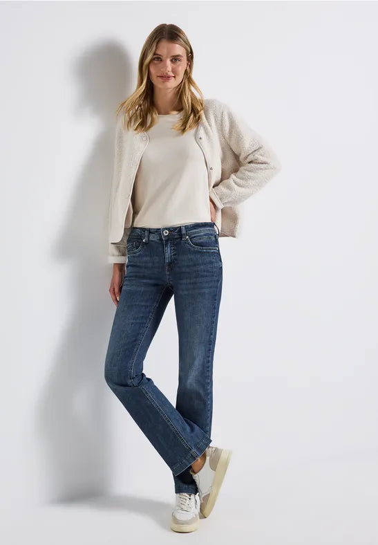 Street One Denim blue bootleg jeans 30"leg 379664