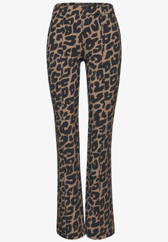 Street One Soft Stretch Bootcut animal print Trousers 379768