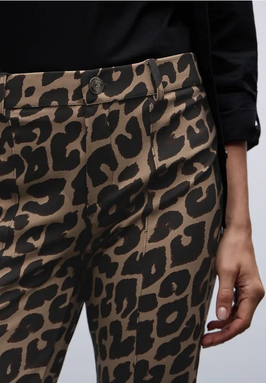 Street One Soft Stretch Bootcut animal print Trousers 379768