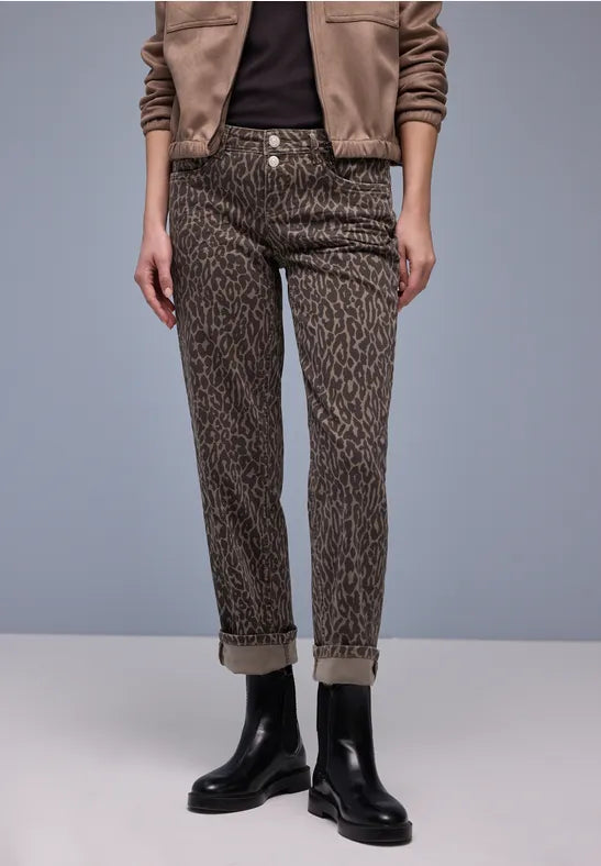 Street One Leopard Print Jeans 28" leg 380536