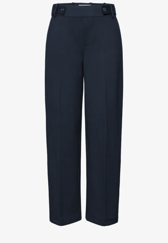 Street One Navy Punto di Roma Straight Leg Trousers 380684