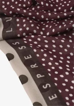 Street One Long Polka Dot mixed print scarf in Rustic Rouge 573244