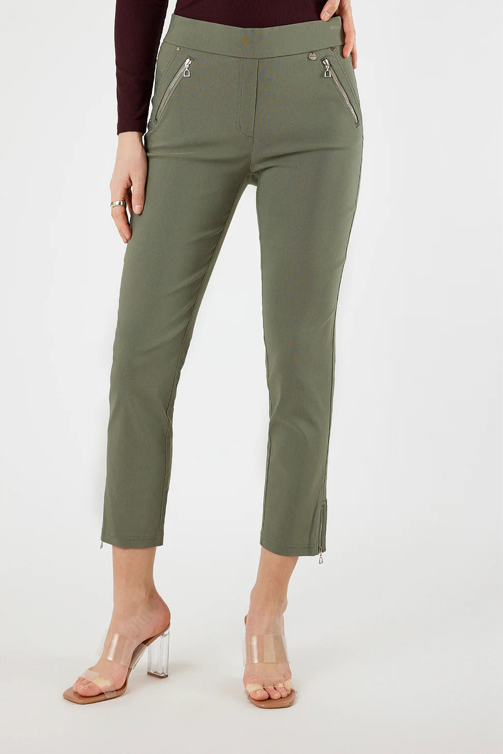 Robell 52490 Nena 27" Leg trouser Black Khaki or White