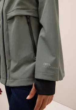 Cecil Soft Shell Rain Jacket Olive Green 202093