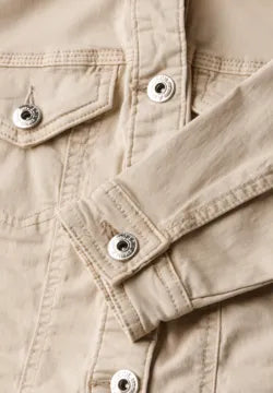 Cecil Cotton Denim jacket in Light Beige 212644