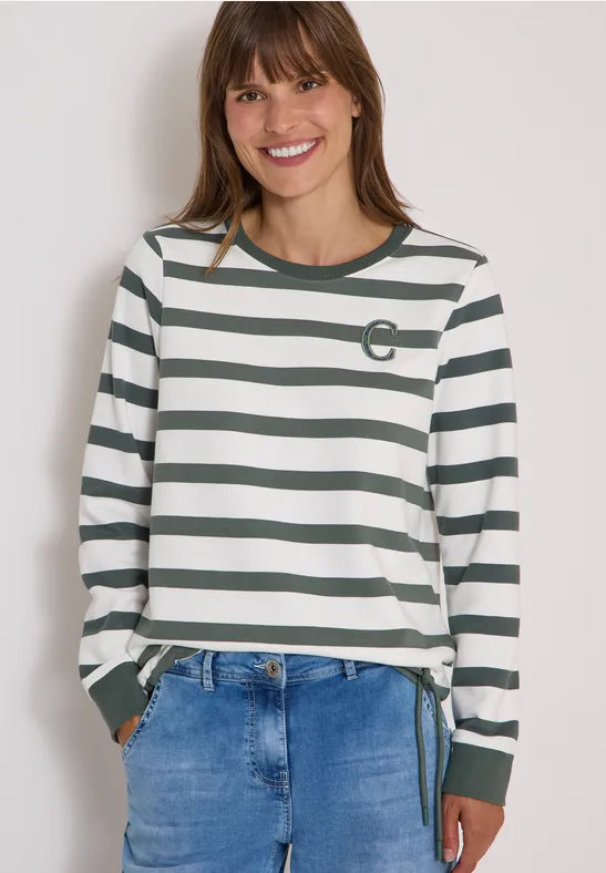 Cecil Round neck sweatshirt with drawstring waist 303988
