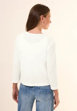 Cecil short open Cardigan in soft white or Khaki 323381