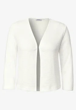 Cecil short open Cardigan in soft white or Khaki 323381