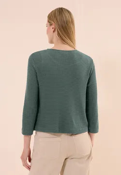 Cecil short open Cardigan in soft white or Khaki 323381