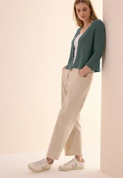 Cecil short open Cardigan in soft white or Khaki 323381