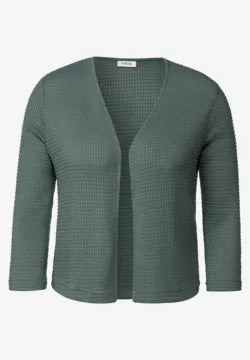 Cecil short open Cardigan in soft white or Khaki 323381