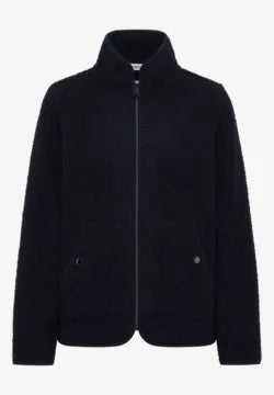 Cecil Teddy Fleece with full zip and no hood in Navy