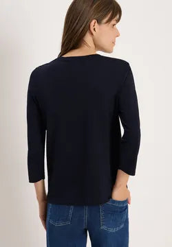 Cecil 3/4 sleeve top with Gemstones 324040